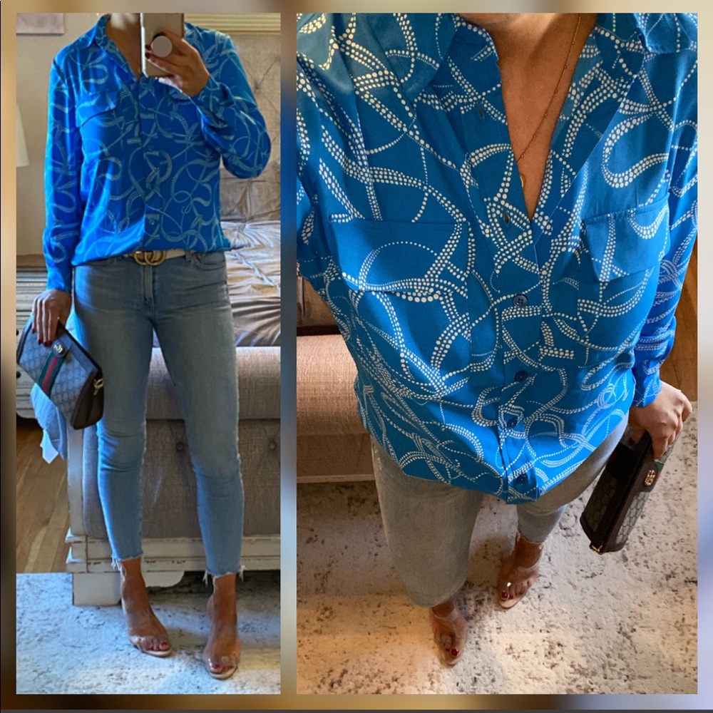 New💙Spring blue blouse - Picture 3 of 6